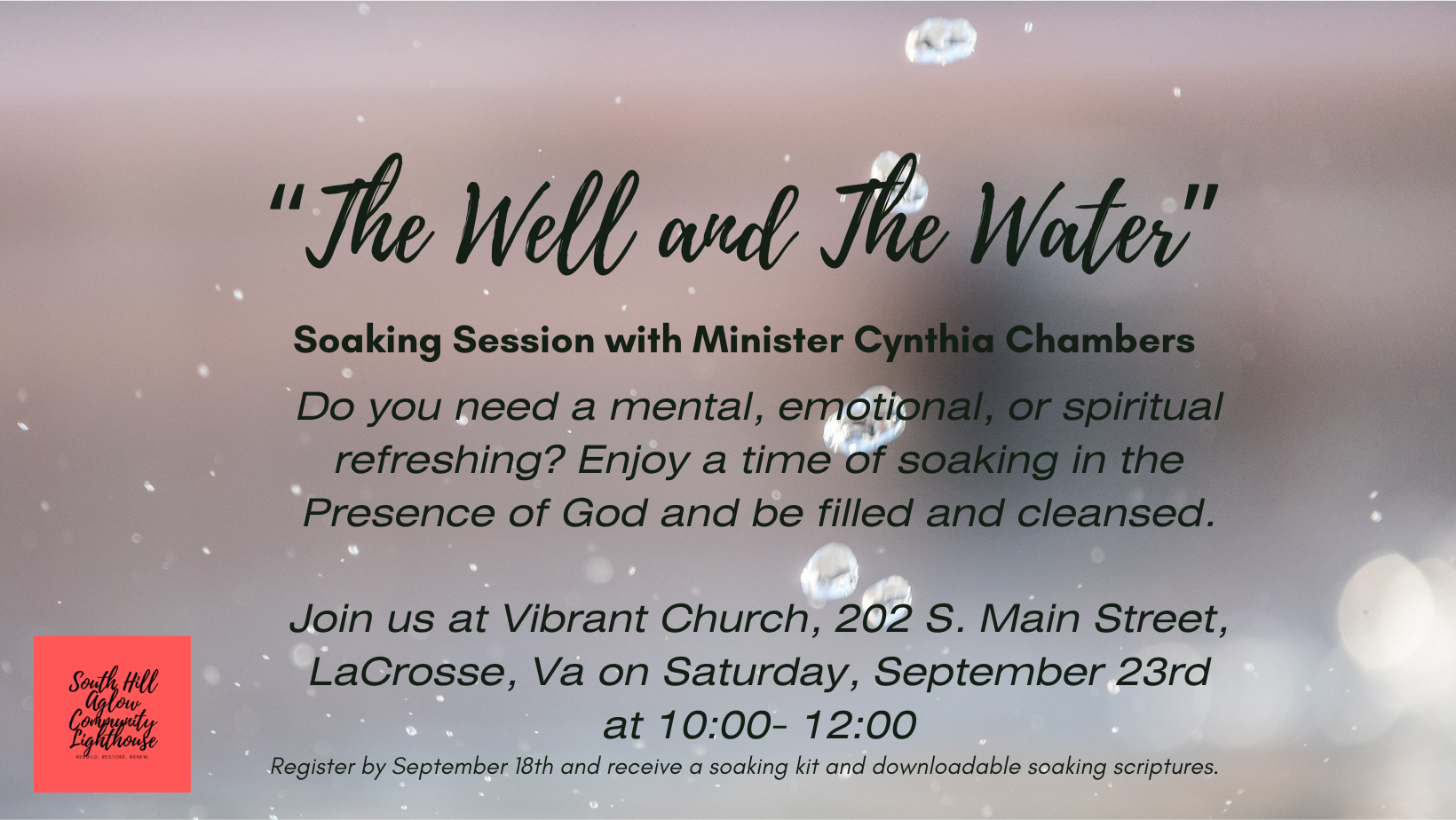 The Well and The Water (Facebook Cover)