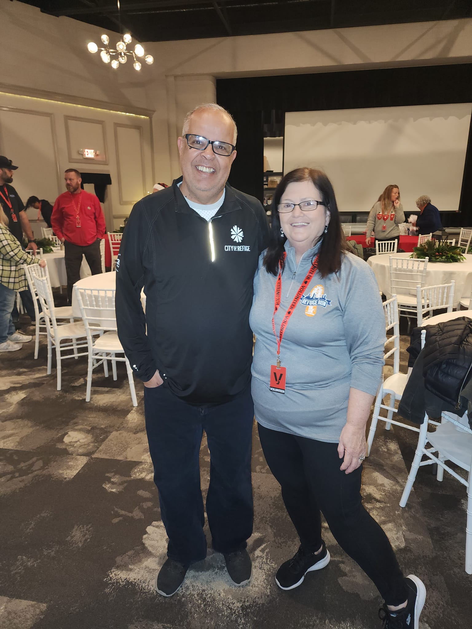 Pastor Chafik and Ella at the Angel Tree Prison Ministry Christmas Party