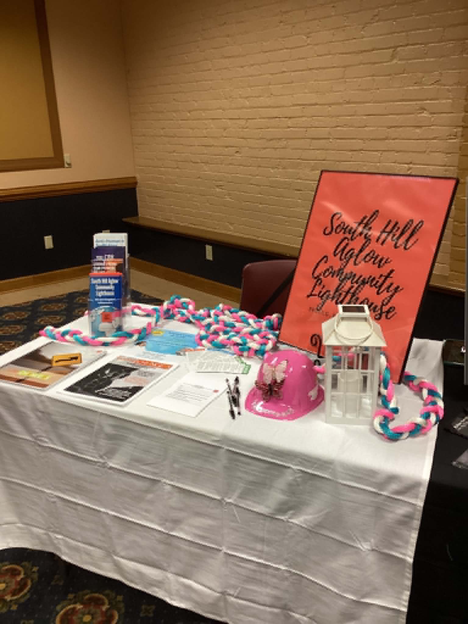 We had the opportunity to set up our table and answer questions about our lighthouse at the "Women Uplifting Women" event!
